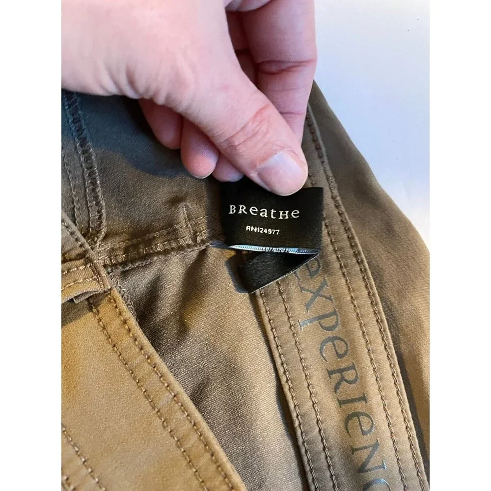 prAna Breathe Pants 34 X 29 Brown Slim Fit 5 Pocket Straight Leg Casual Hiking - Picture 11 of 13